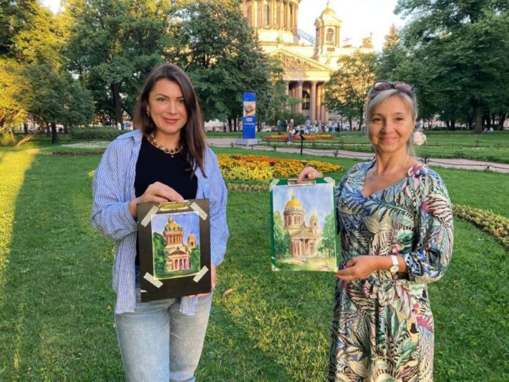 Мастер-класс по рисованию на свежем воздухе «Петербург с открытки» 5